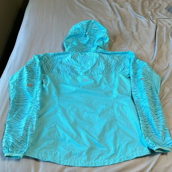 Avalanche outdoors weather sheld running rain and wind jacket aqua blue sz small - Picture 5 of 10